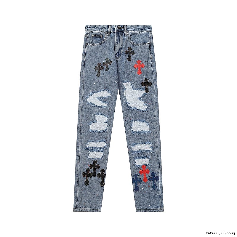 Chrome Hearts Summer Graphic jeans Light Denim Jeans with Clean Finish