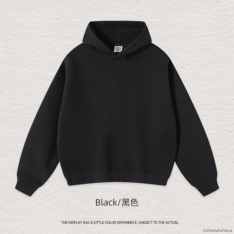 Classic Blank pullover hoodie Black Minimal A for Daily Styling