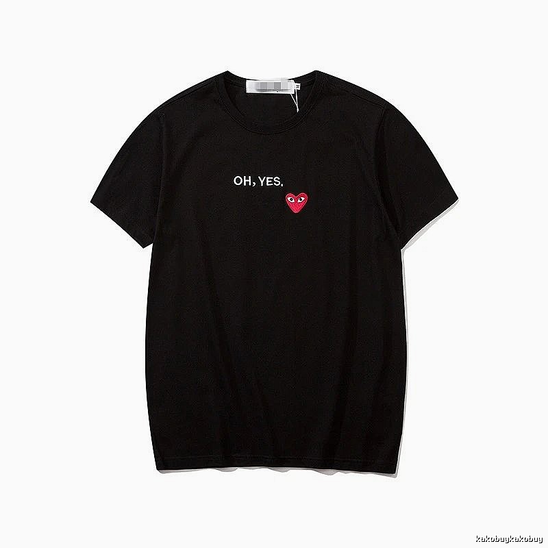Comme des Garcons PLAY 2021-87 Black Style 2187 Heart Logo T-Shirt Logo Detail