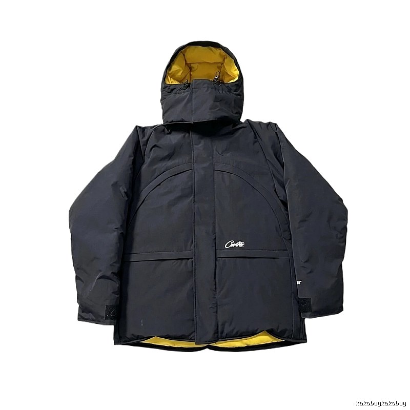 Corteiz Black Functional Style Cotton-padded Jacket