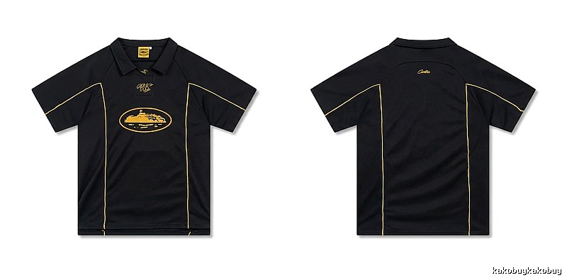 Corteiz Black Gold Sporty Short-sleeve