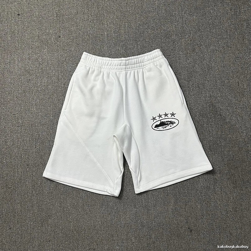 Corteiz Five-Star Trend Brand White Shorts