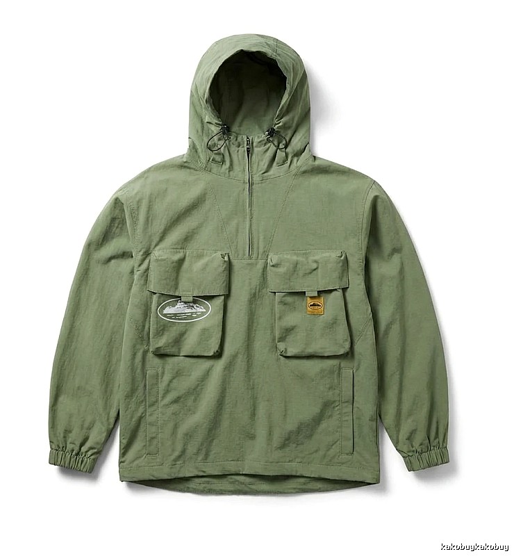 Corteiz military - style olive - green workwear jacket