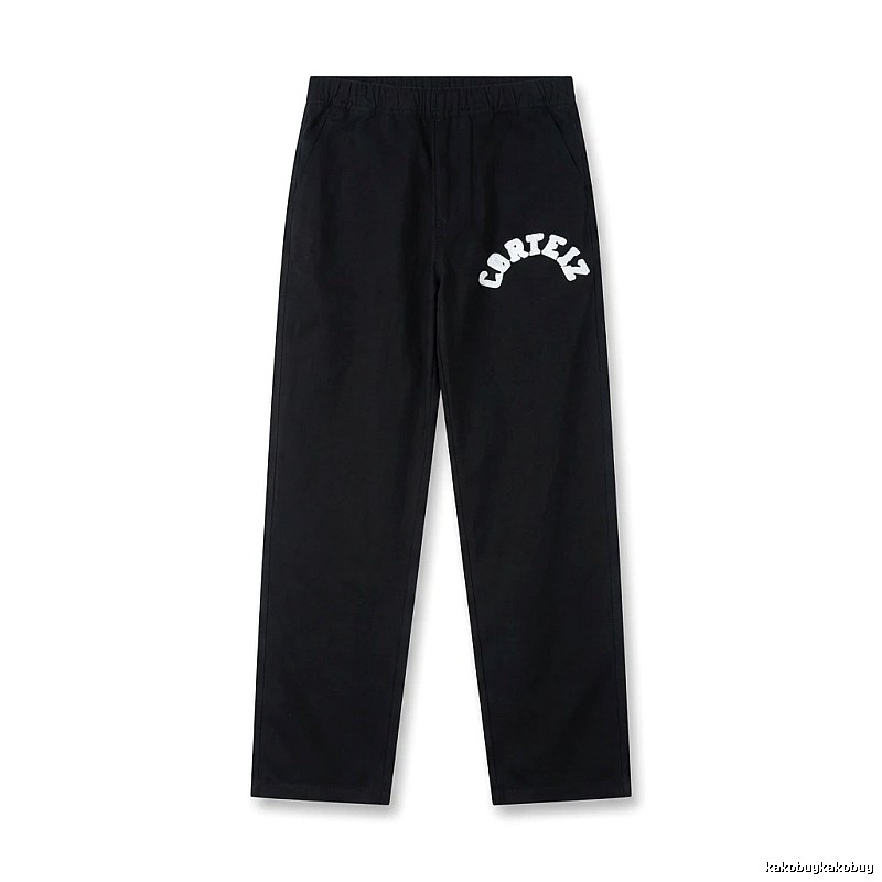 Corteiz retro-style black trousers