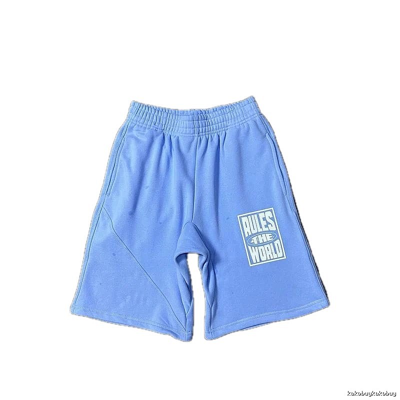 Corteiz Rules light blue shorts
