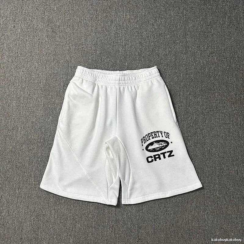 Corteiz trendy style white shorts