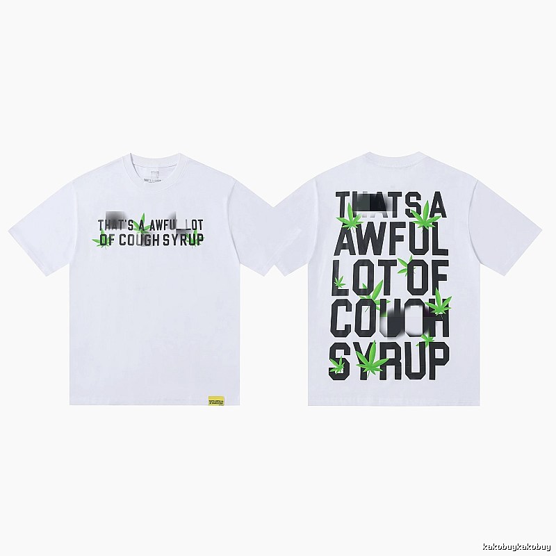 COUGH SYRUP Hemp Leaf Street Style White T-Shirt