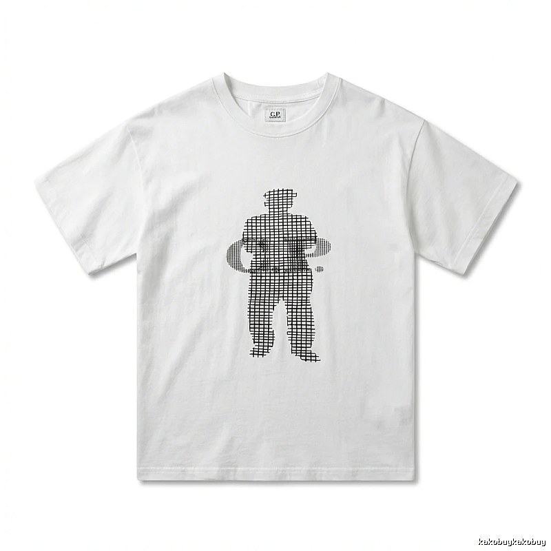 C.P. Grid Wind White T-shirt