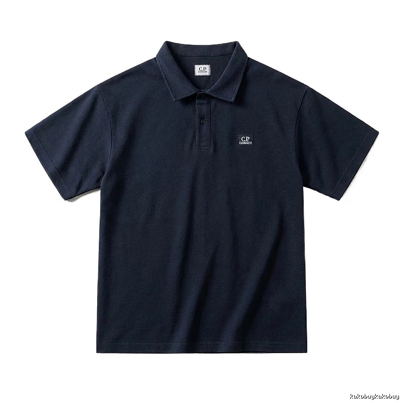 C.P. Pure Color Simple Style Polo Shirt