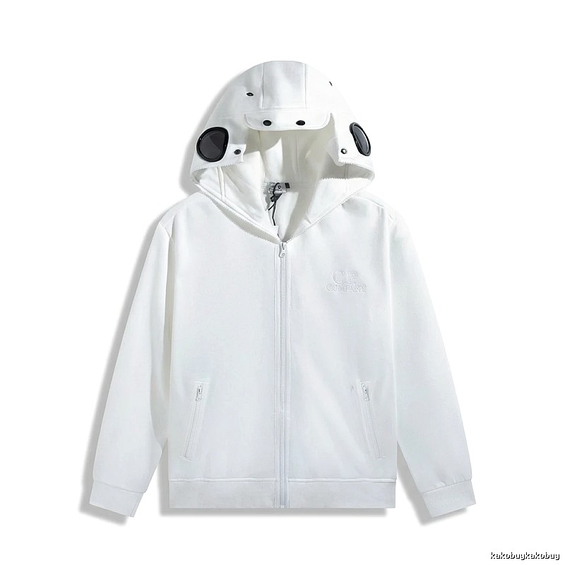C.P. White Functional Hoodie