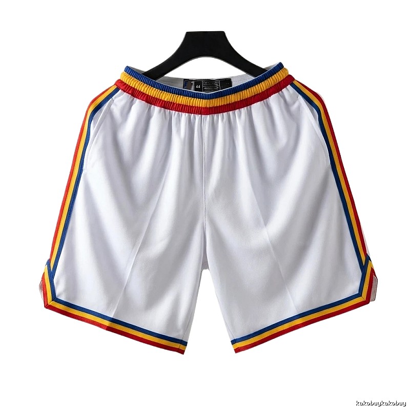 Curry series retro-style white shorts