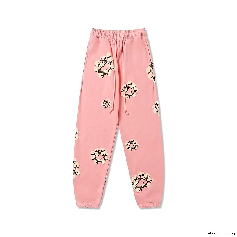 DENIM TEARS Floral Pink Sweatpants