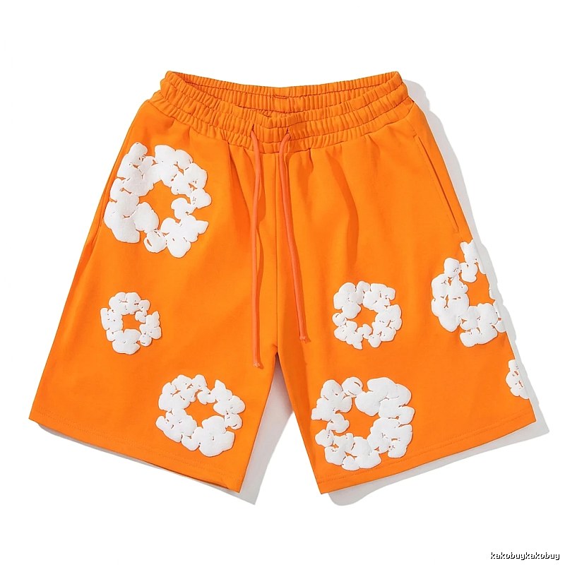 DENIM TEARS Floral Wind Orange Shorts