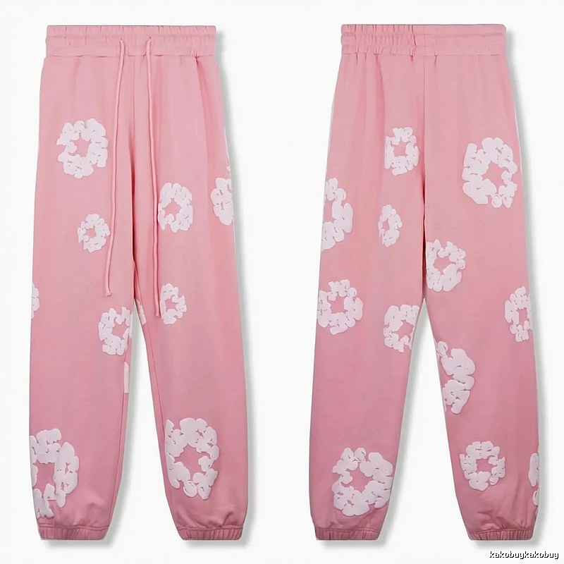 DENIM TEARS Flower Pink Sweatpants