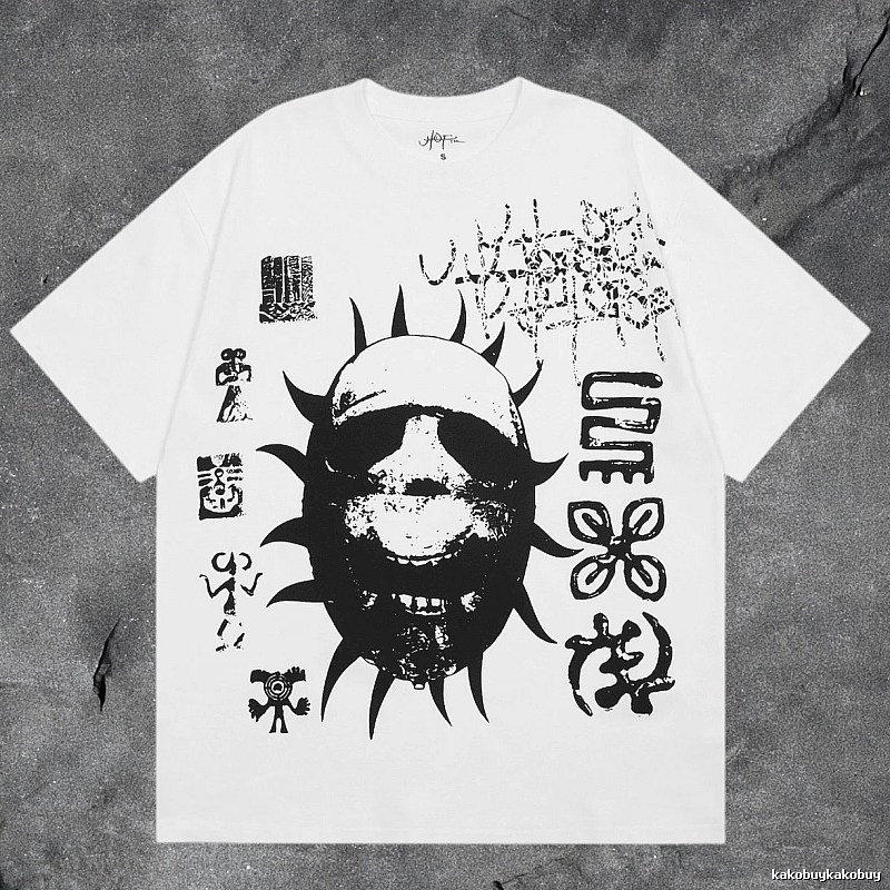 Denim Tears White Graphic T-Shirt Logo Detail