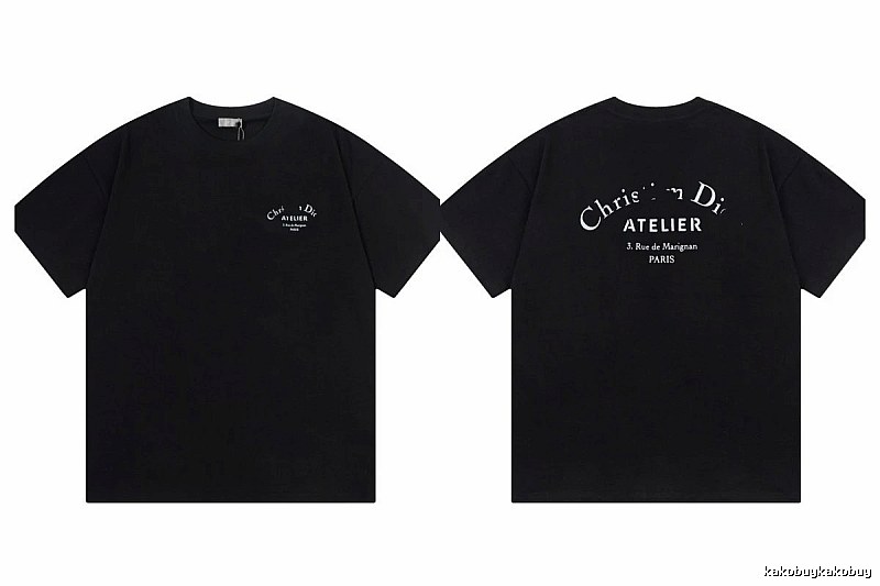Dior Atelier Minimalist Style Black Short-sleeve T-shirt