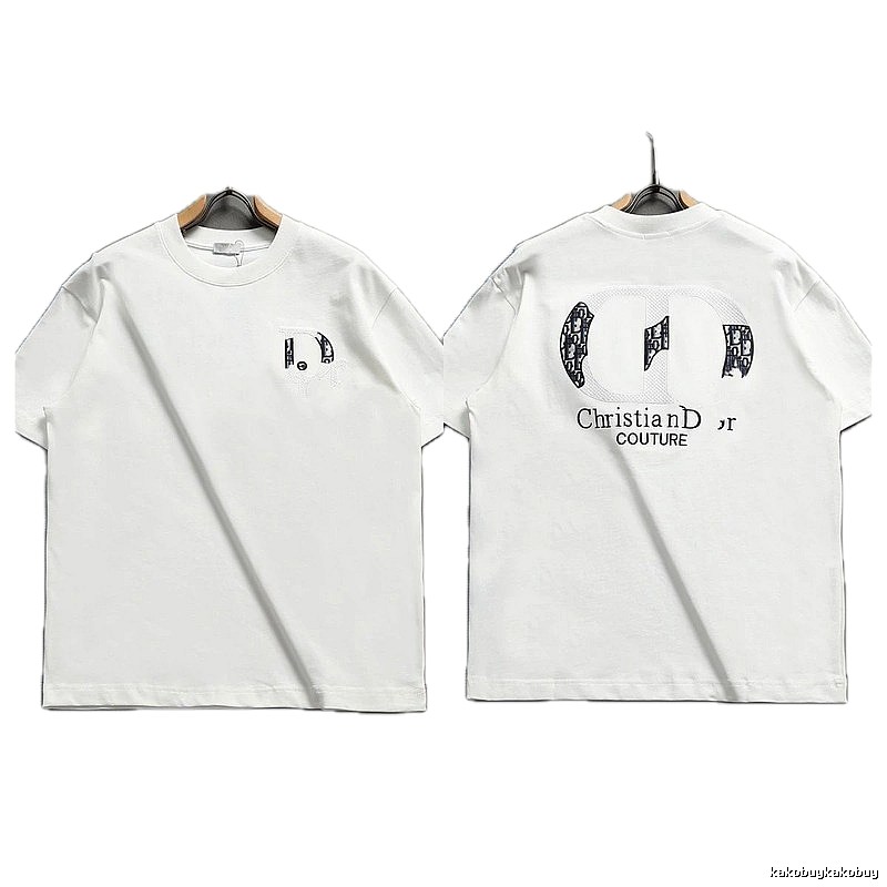 Dior Couture Monogram-style White Short-sleeve T-shirt