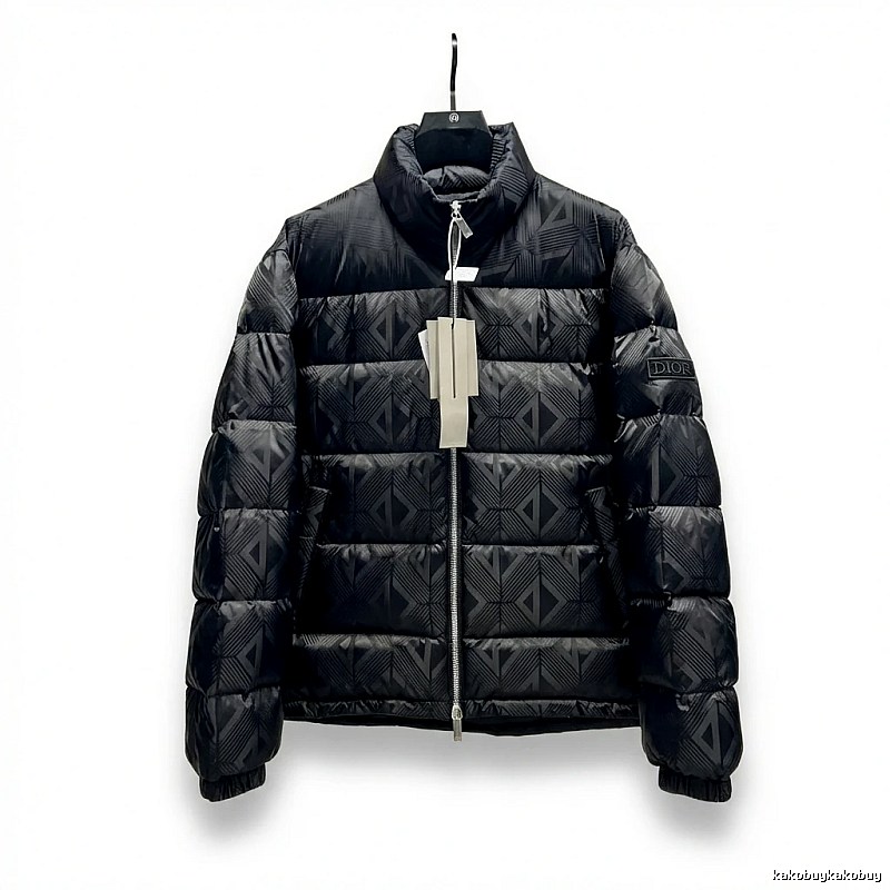 Dior diamond - checkered black down jacket