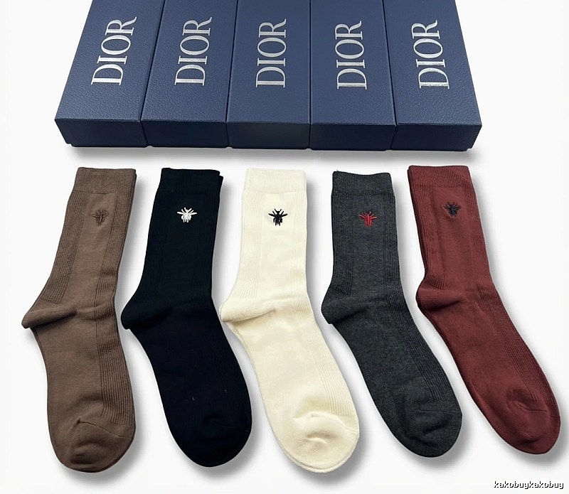 Dior embroidered fashion socks