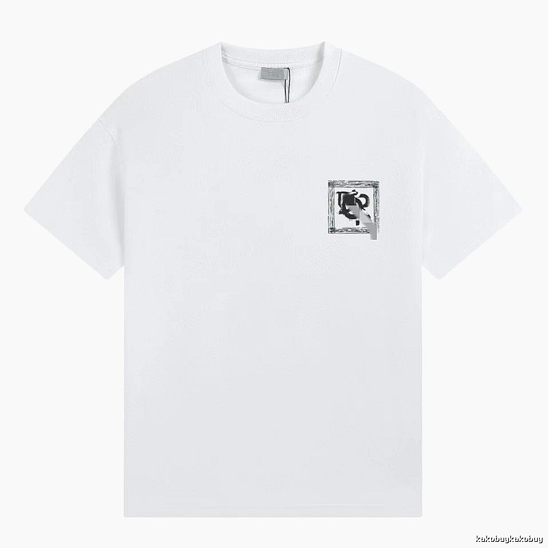 Dior Graffiti Print Minimalist Style White Short-sleeve T-shirt