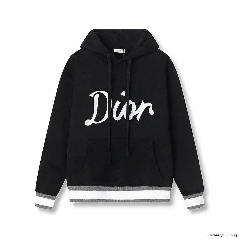 Dior letter-style black sweatshirt