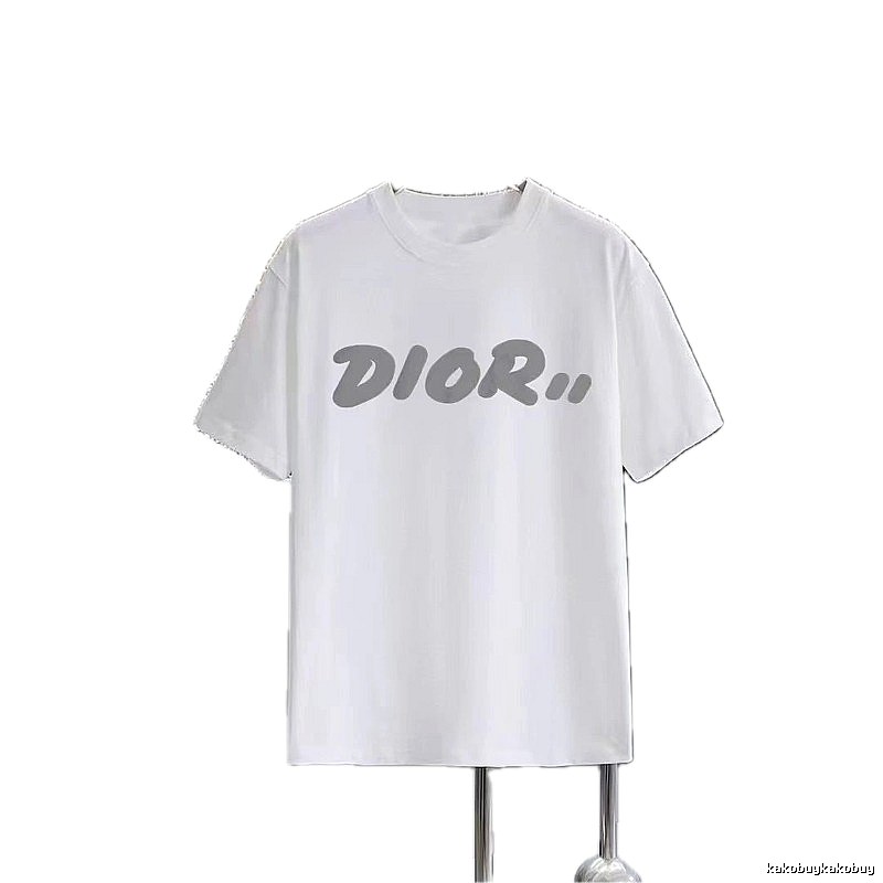 Dior Logo Printed Casual White T-shirt