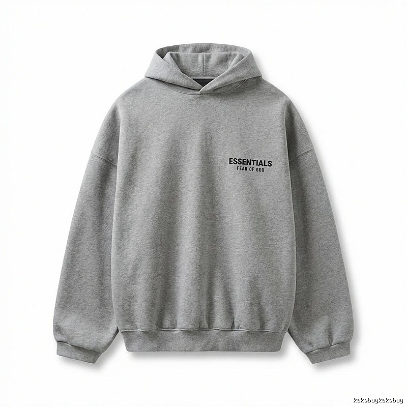 ESSENTIALS minimalist light gray sweatshirt