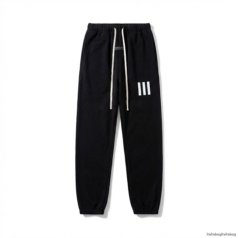 ESSENTIALS minimalist style black sweatpants