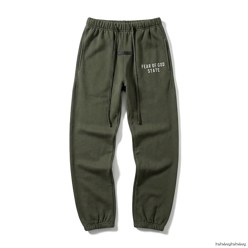ESSENTIALS Minimalist Style Military Green Sweatpants