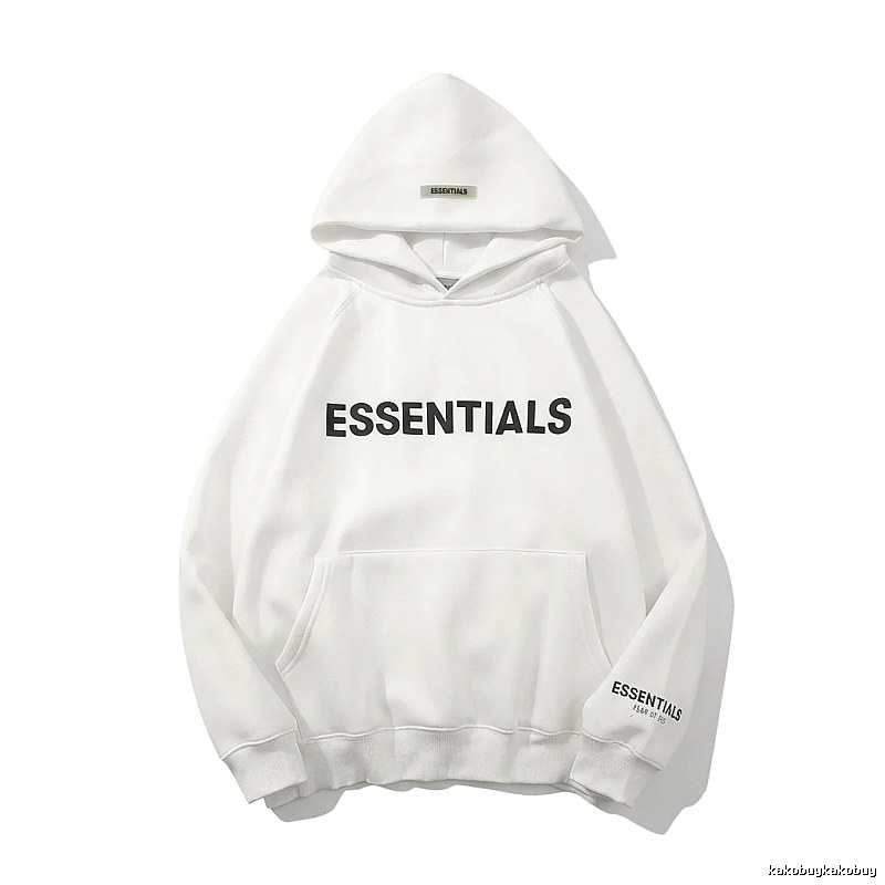 ESSENTIALS minimalist style white sweatshirt