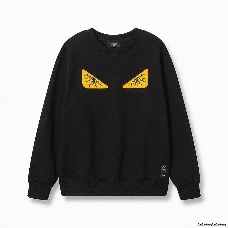 Fendi Monster Trendy Cool Black Sweatshirt