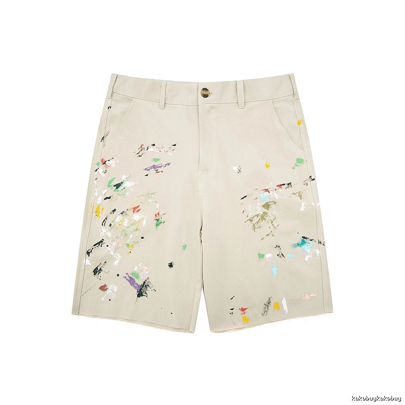 Gallery Dept Graffiti Style Beige Shorts