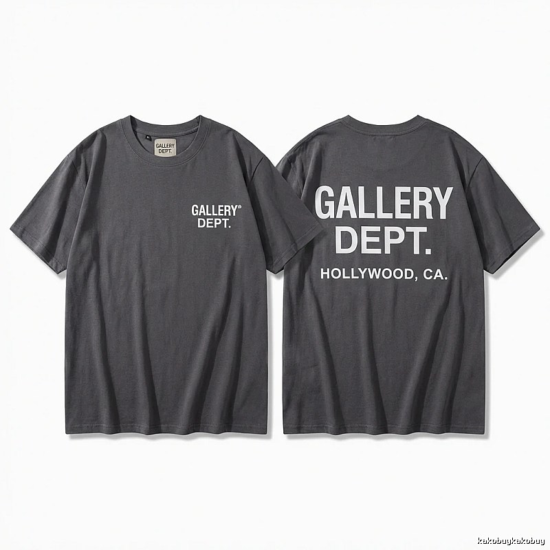 Gallery Dept Minimalist Style Dark Grey T-Shirt
