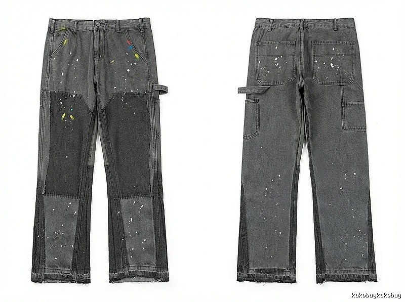 Gallery Dept. Stitched Graffiti Style Grey Pants
