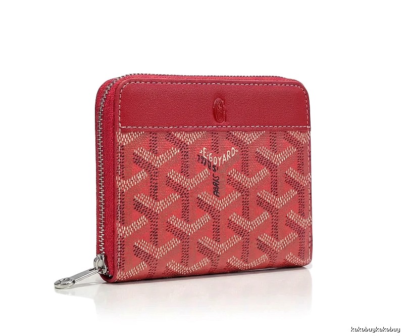 Goyard classic printed style red wallet