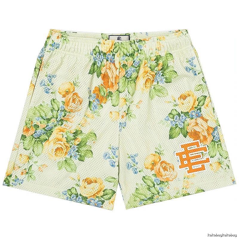 Gucci Classic Floral shorts Cream Yellow Floral for Daily Styling