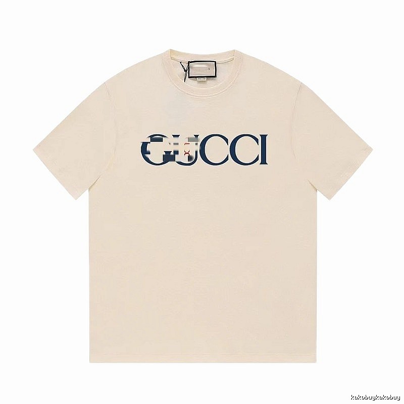 Gucci Classic Printed Casual Style Off-white Short Sleeve T-Shirt