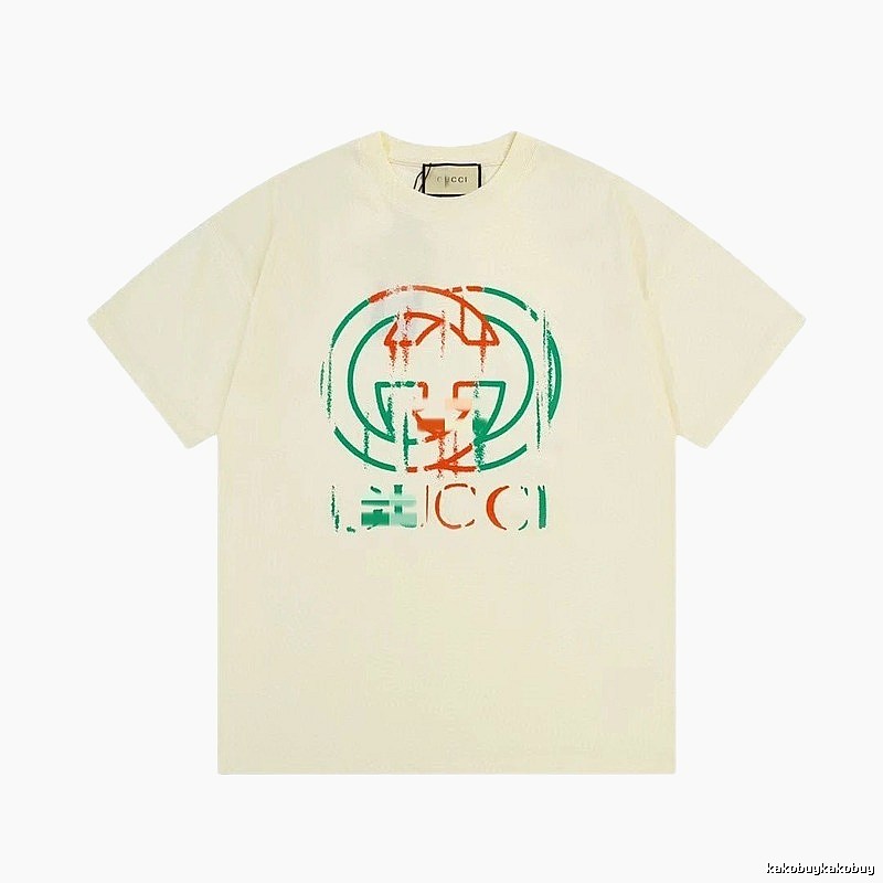 Gucci Double G Graffiti Vintage Style Off-white T-shirt
