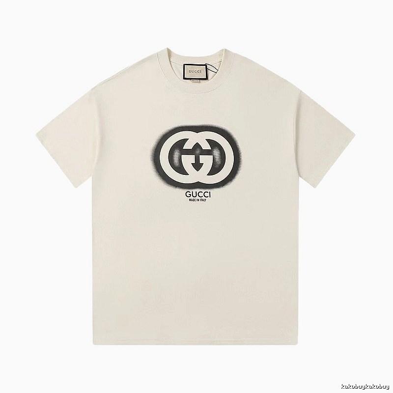 Gucci Double G Print Vintage Style Off-white T-shirt