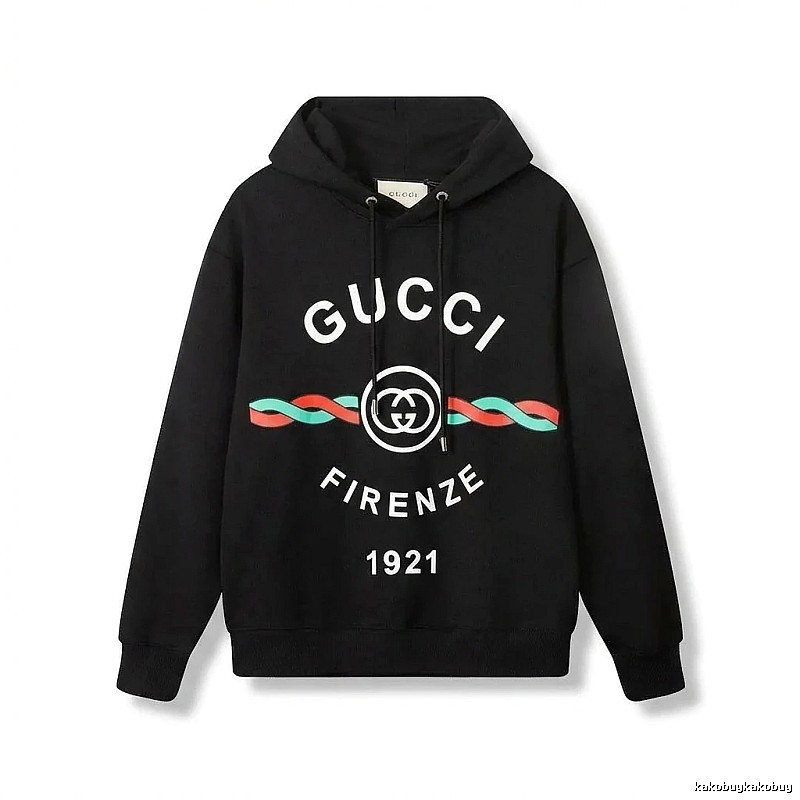 Gucci retro-style black hoodie