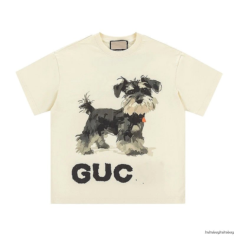 Gucci Schnauzer Print Vintage Off-white T-shirt