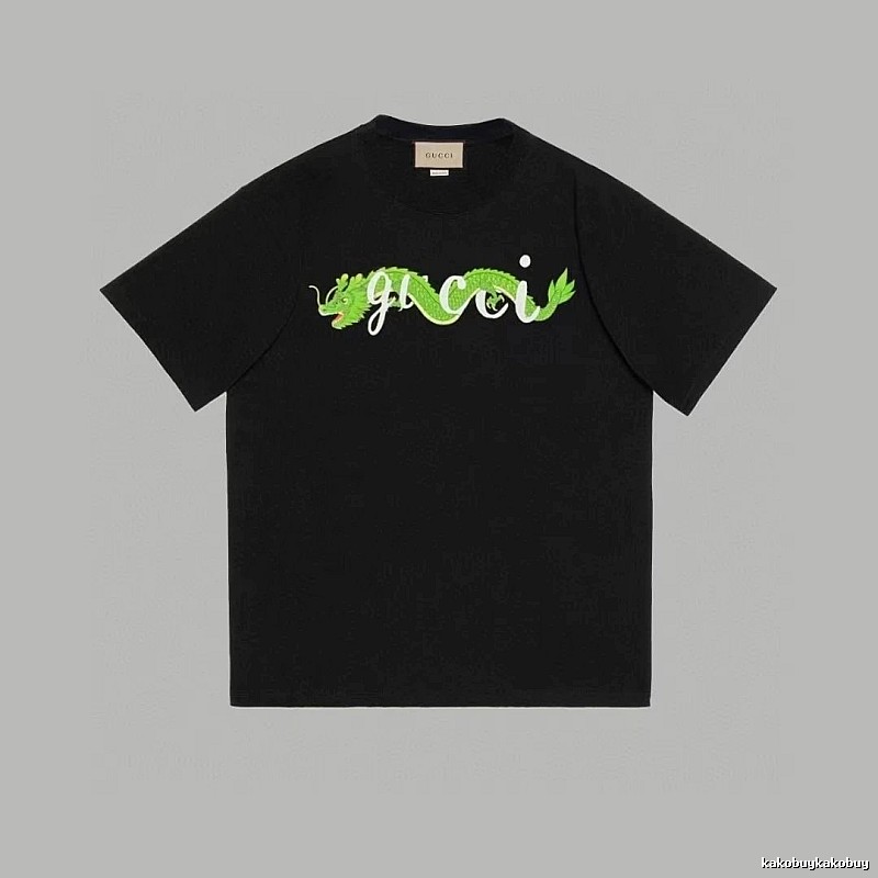 Gucci Year of the Dragon Collection Trendy Black Short-sleeve T-shirt