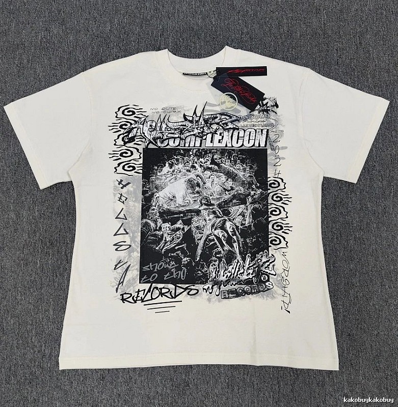 Hellstar Co-branded Graffiti Street Style Off-white T-shirt