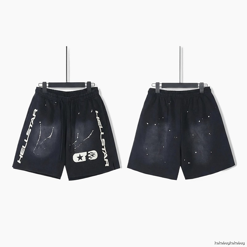Hellstar dark style black shorts