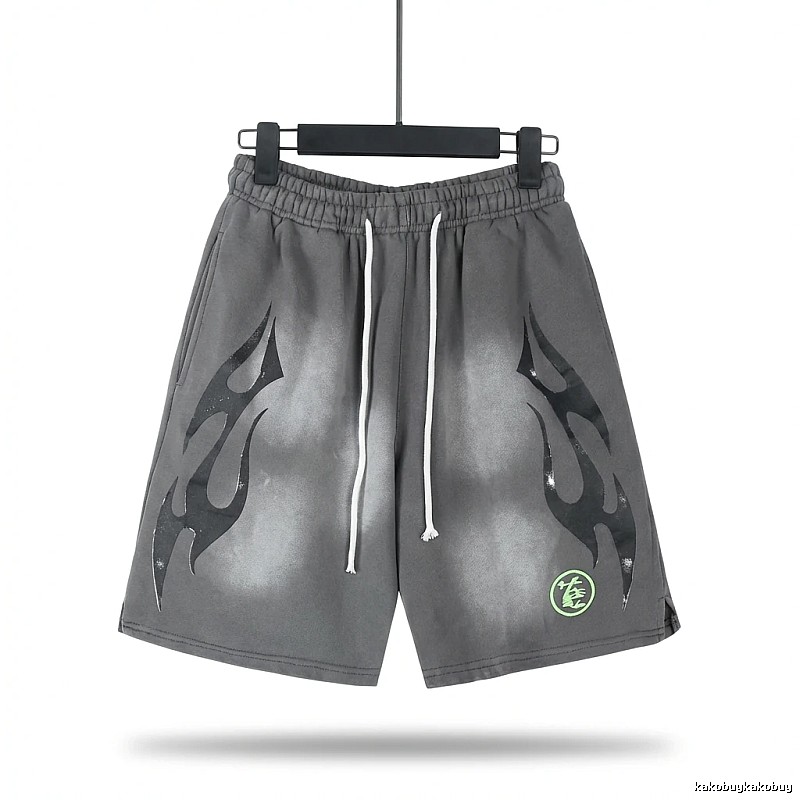 Hellstar Flame Ash Trendy Shorts
