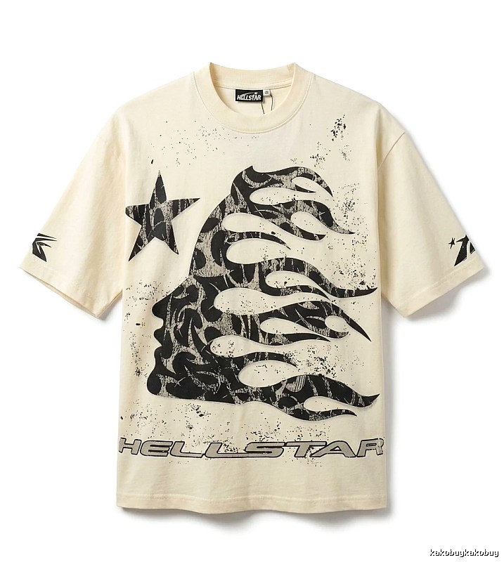 Hellstar Flame Wind Beige T-shirt