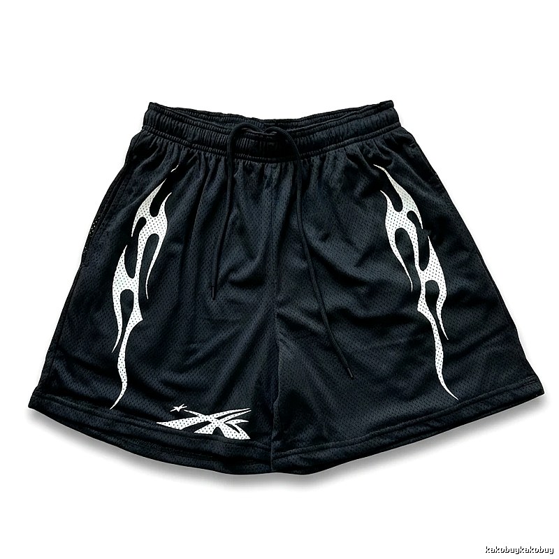 Hellstar Flame Wind Black Shorts