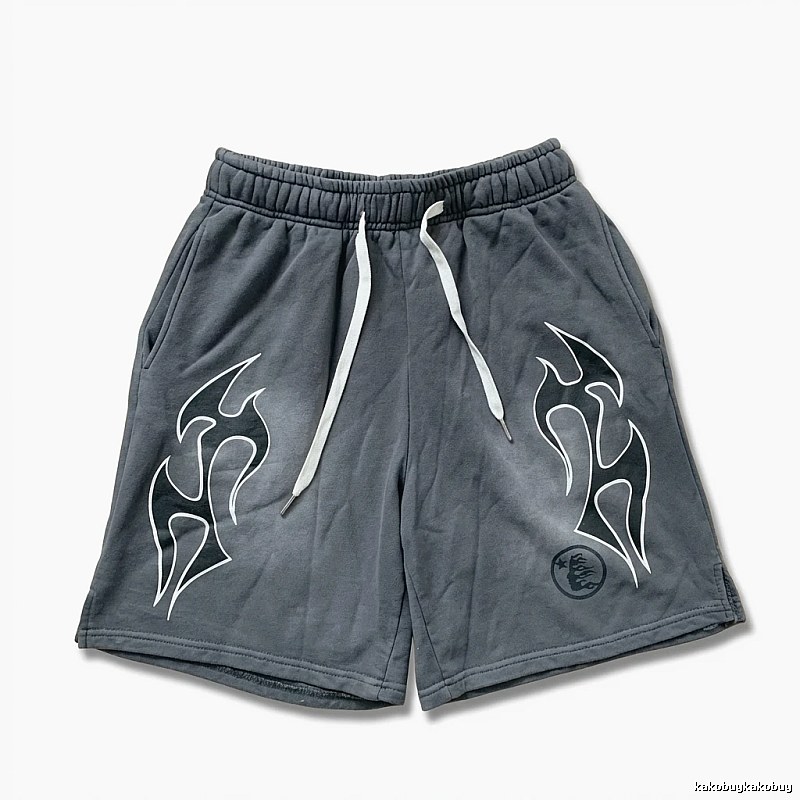 Hellstar Flame Wind Grey Shorts