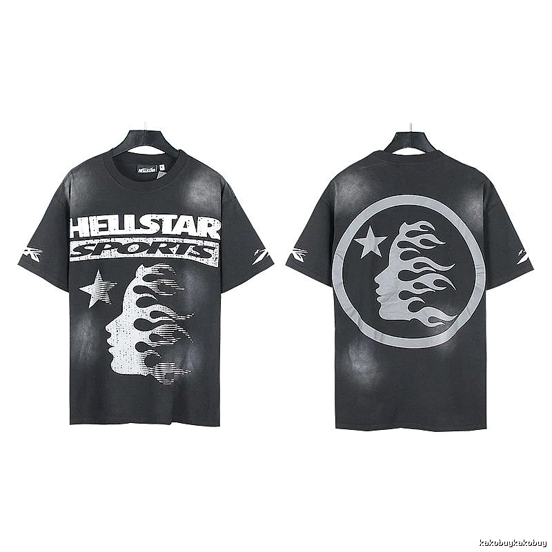 Hellstar Sporty Street Style Black Short Sleeve T-Shirt