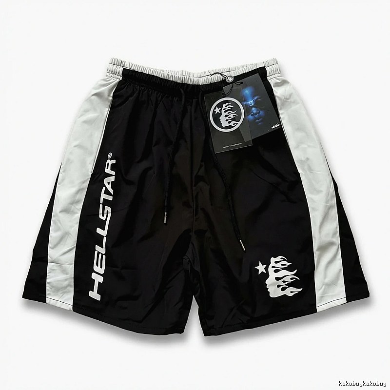 Hellstar Street Style Black and White Shorts